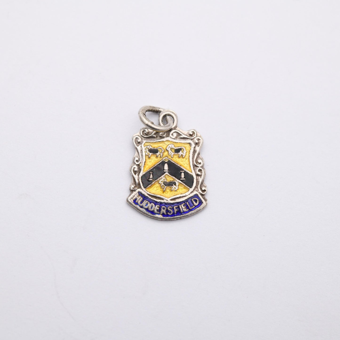 Vintage Sterling Silver Huddersfield Charm Pendant - England | Souvenir Gift for Charm Bracelet
