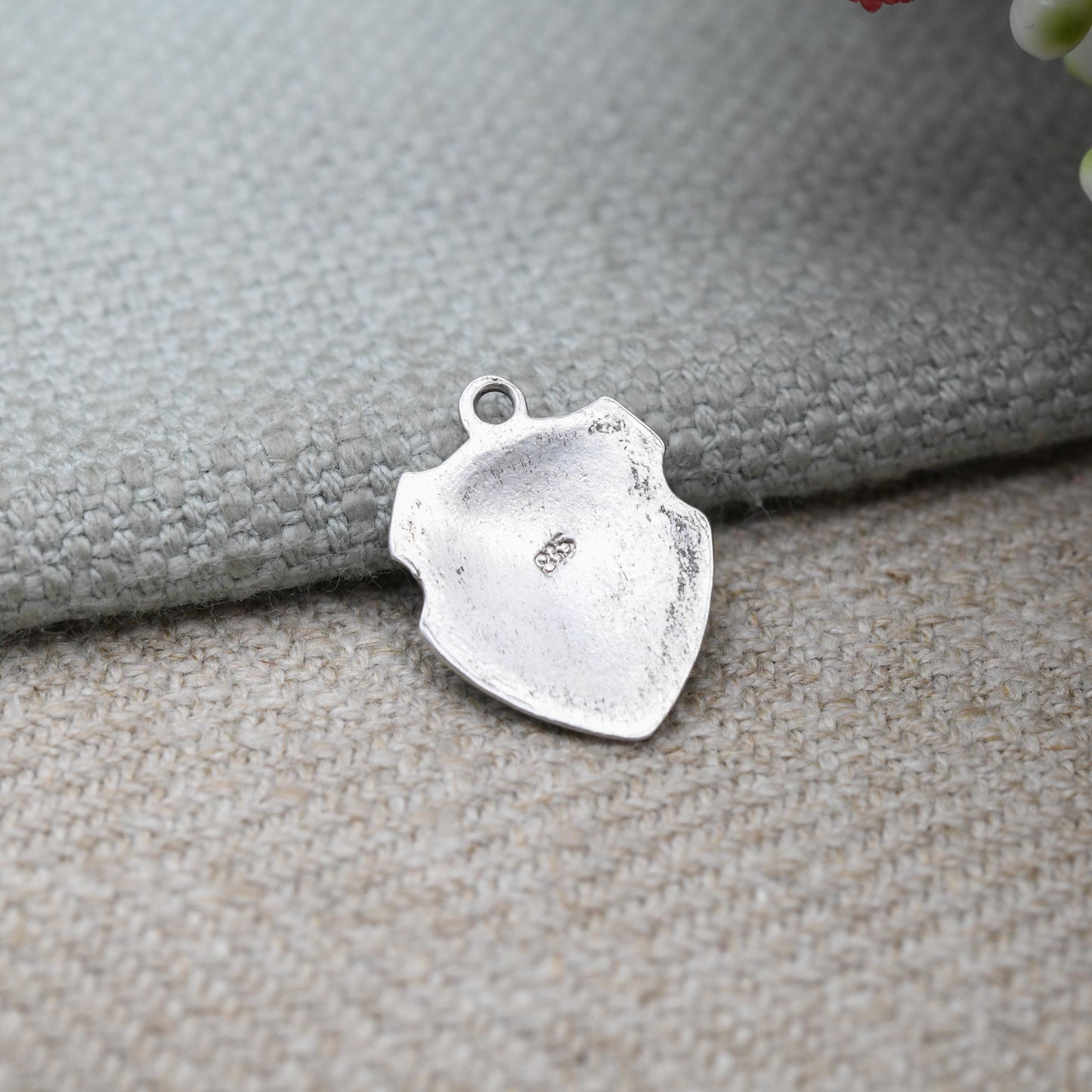 Vintage Sterling Silver Jersey Enamel Souvenir Shield Charm Pendant - England | Tourist | Souvenir Gift for Charm Bracelet
