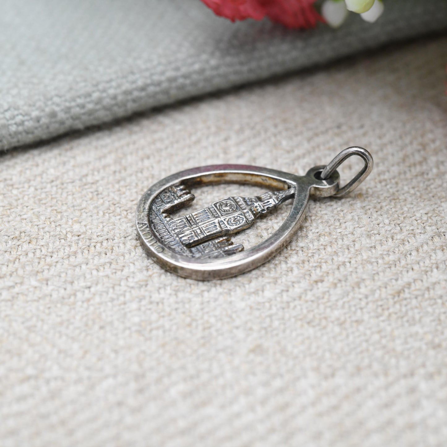 Vintage Sterling Silver Openwork Big Ben Charm Pendant Avon - London Landmark | Houses of Parliament | Gift for Souvenir Charm Bracelet