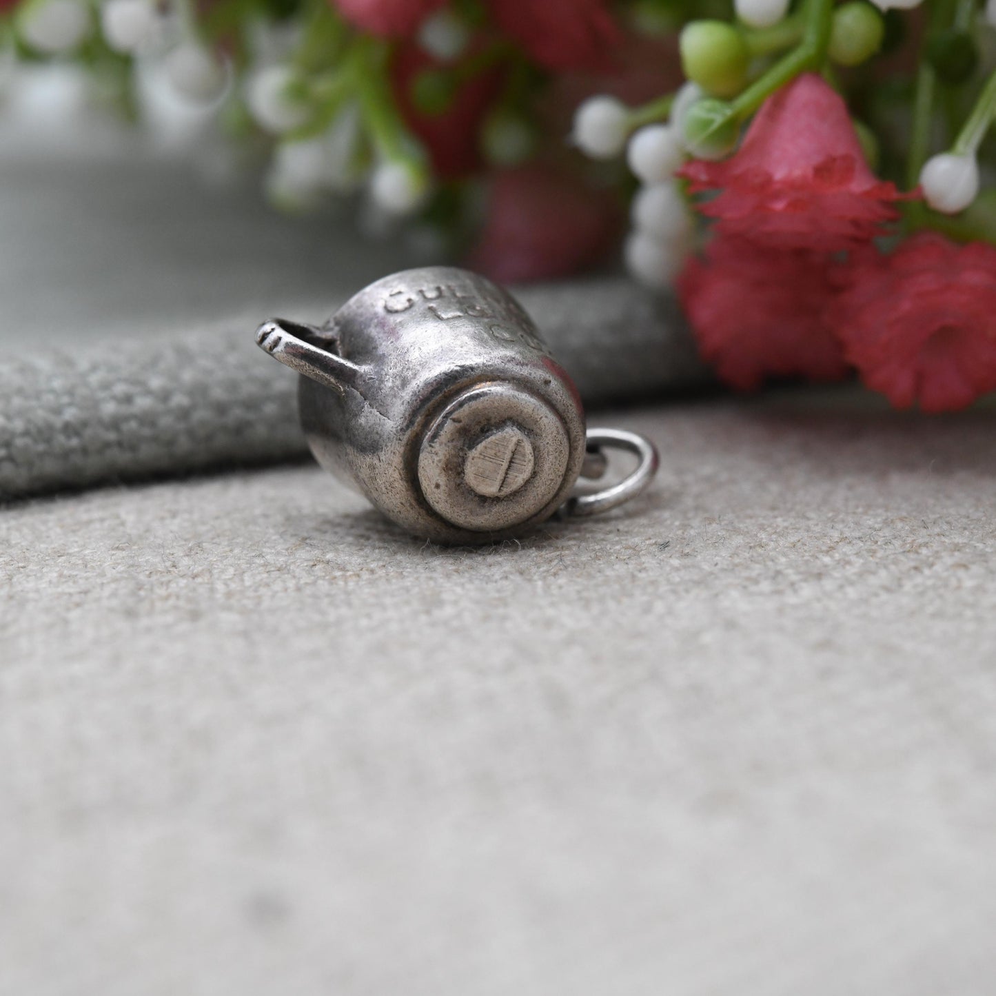 Vintage Sterling Silver Guernsey Loving Cup Charm Pendant - Timeless Traditional Heirloom | Baptism Present | Gift for Charm Bracelet