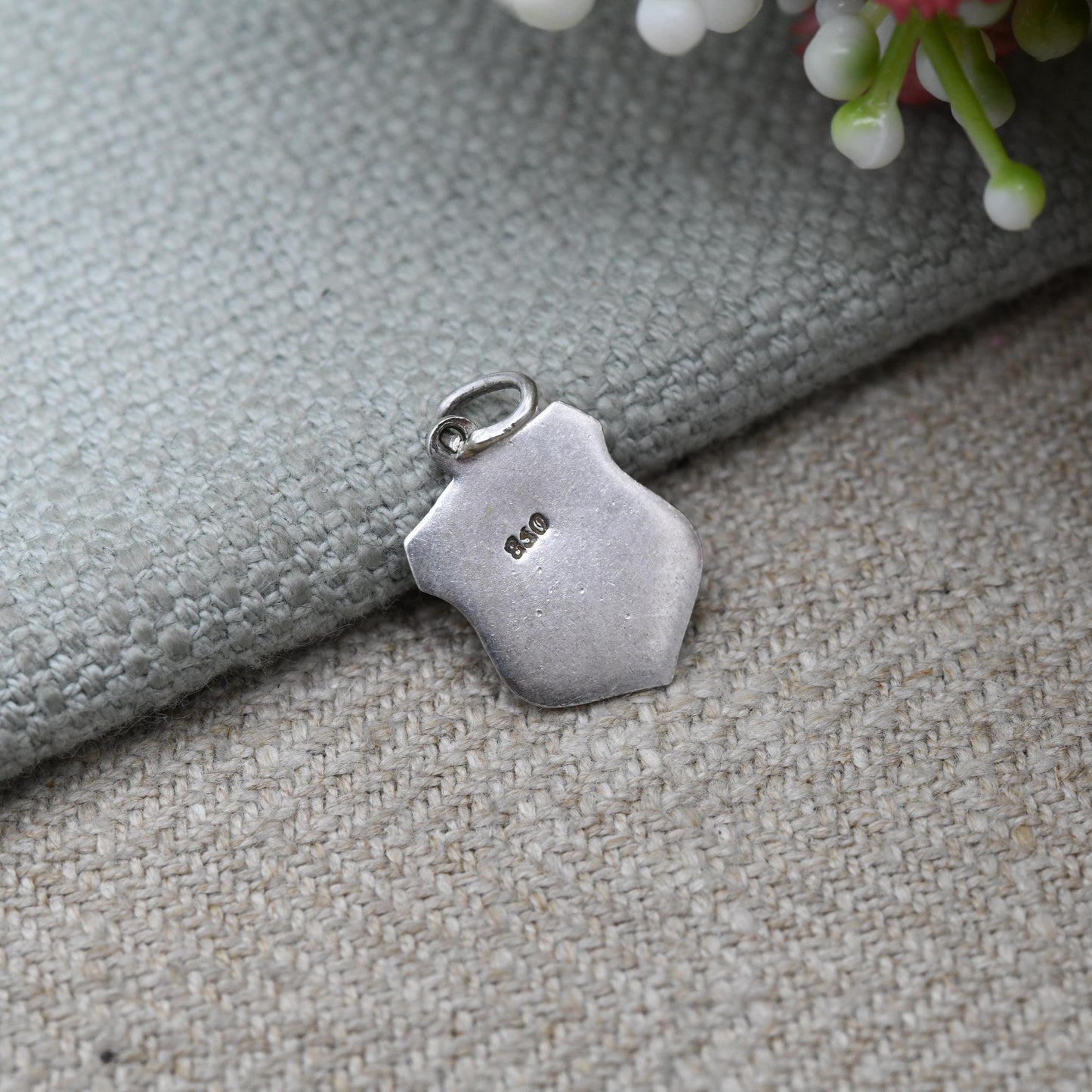 Vintage 830. Silver Palermo Charm Pendant - Sicily Italy | Scandinavian Silver | Europe | Souvenir Gift for Charm Bracelet