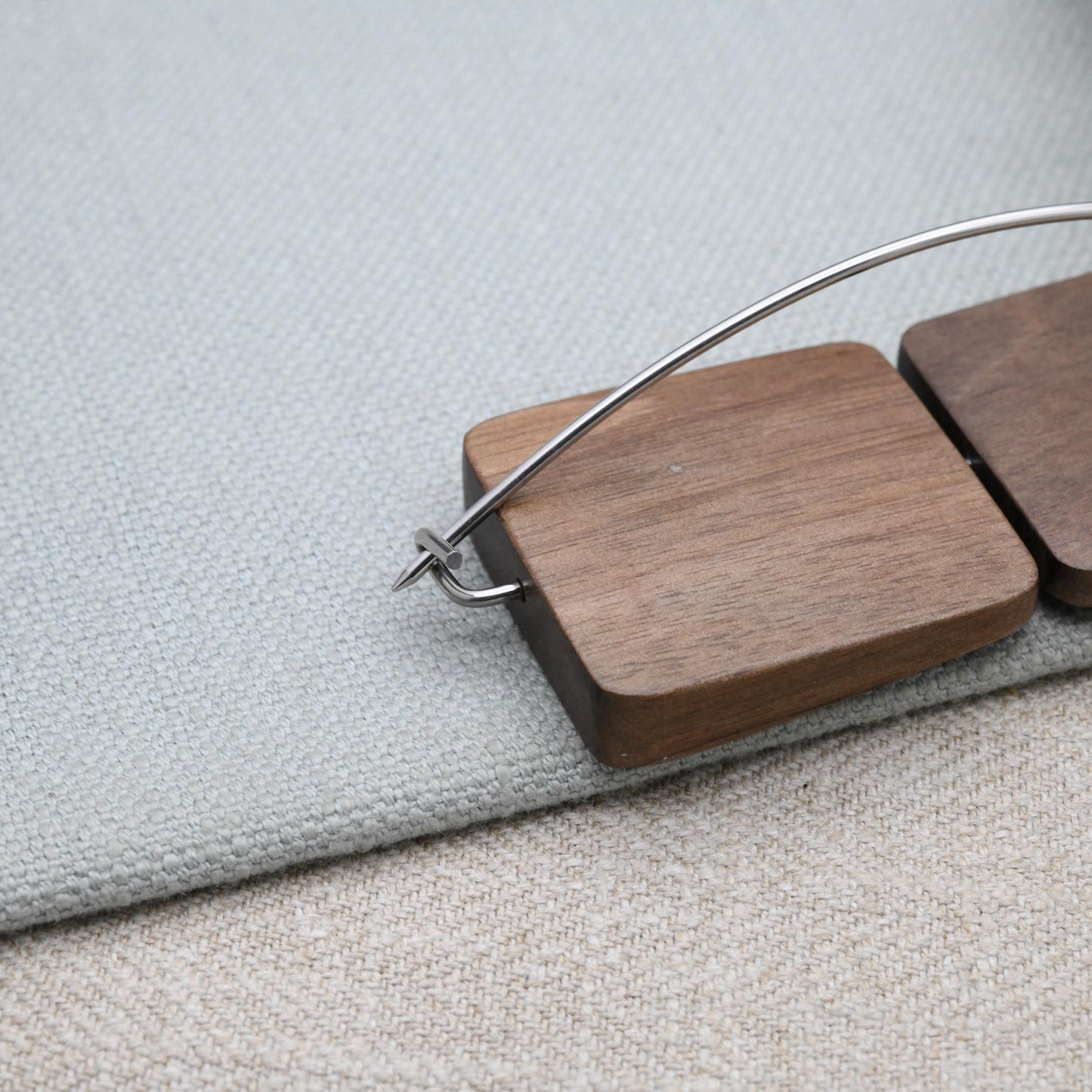 Vintage Mid-Century Teak Wood Brooch MCM - Unusual Wooden Jewellery | Modernist Scandinavian Design