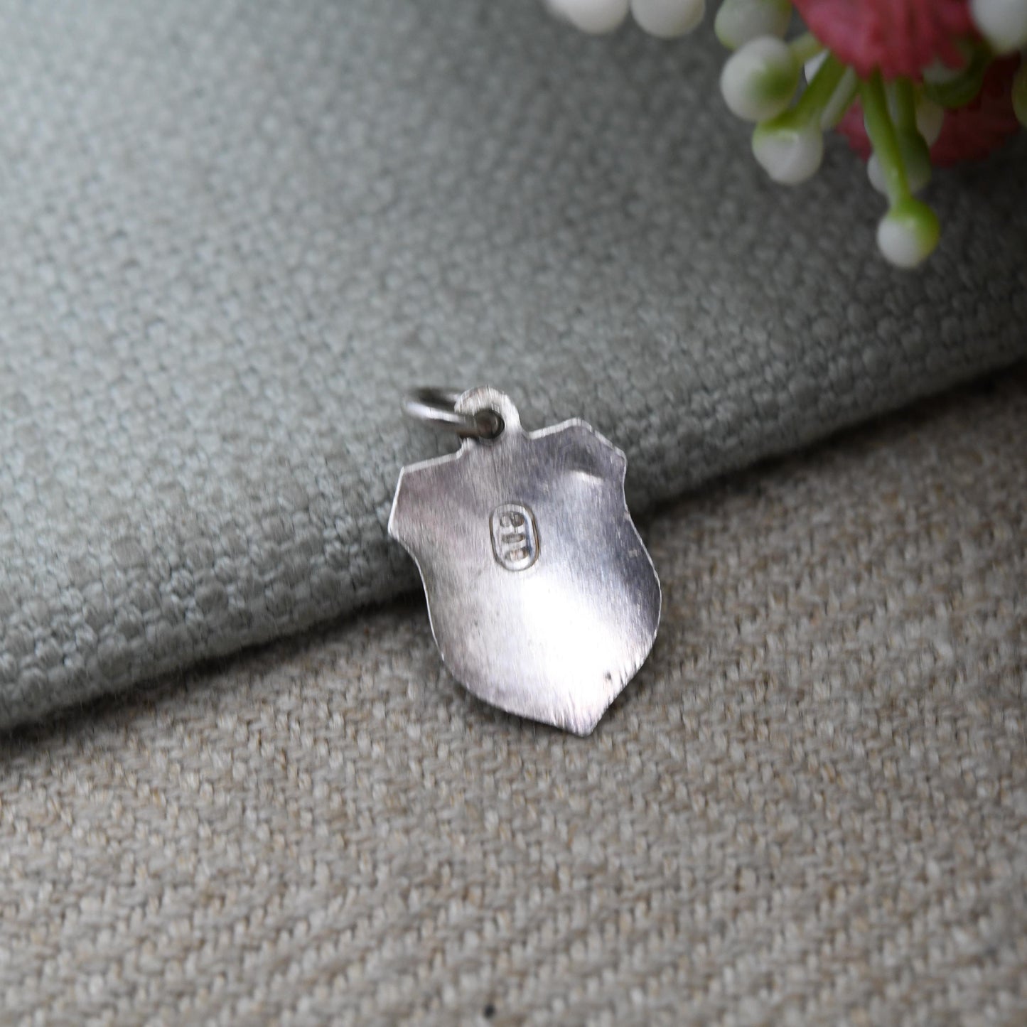 Vintage 800. Silver Rimini Enamel Souvenir Shield Charm Pendant - Italy | Italian Adriatic | Tourist | Souvenir Gift for Charm Bracelet