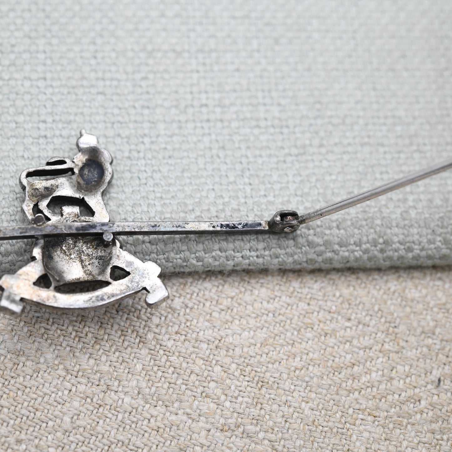 Vintage Sterling Silver Royal Army Pay Corp Sweetheart Brooch WWII Era - Marcasite Lion | 1930s Military Memorabilia Jewellery