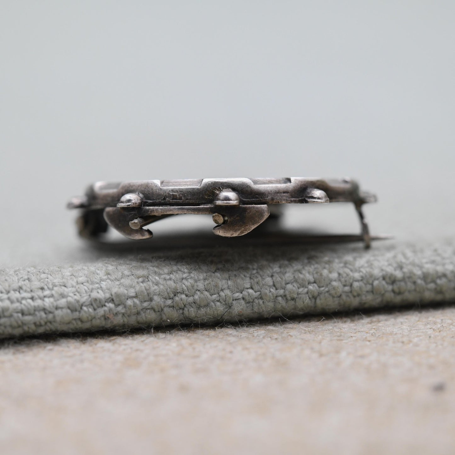 Antique Sterling Silver 1914 George IV British West Africa One Shilling Coin Brooch - Engraved Georgian Collectable Coin