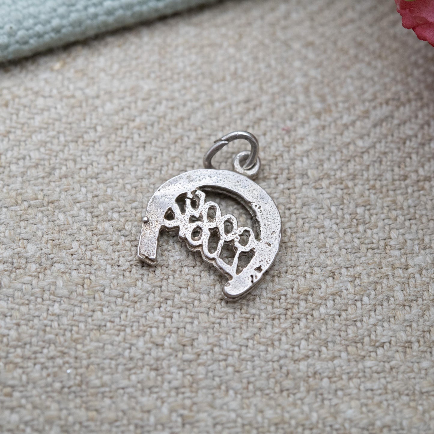 Vintage Silver Horseshoe Charm Pendant - Good Luck | Lucky Horse Shoe Gift for Charm Bracelet Necklace