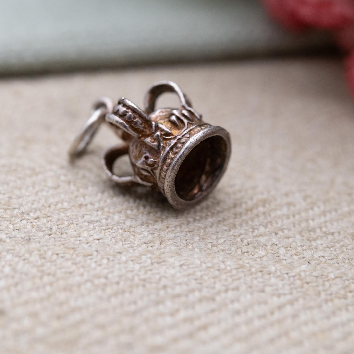 Vintage Sterling Silver Royal Crown Charm Pendant - King | Queen | British Royal Family | England | Souvenir Gift for Charm Bracelet