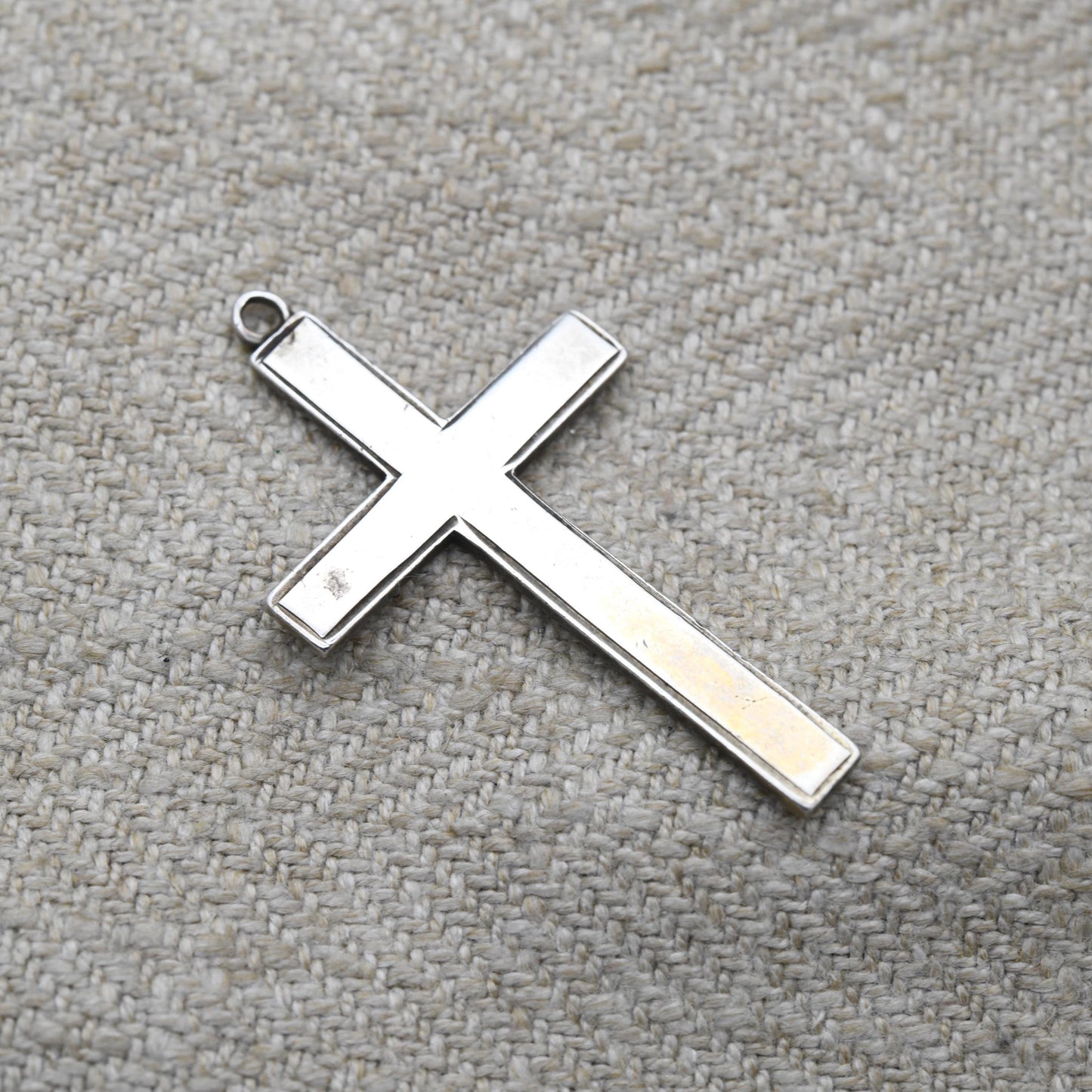 Vintage Sterling Silver Cross Pendant - Modest Religious Jewellery | Christian Necklace | Gift for Christening Baptism