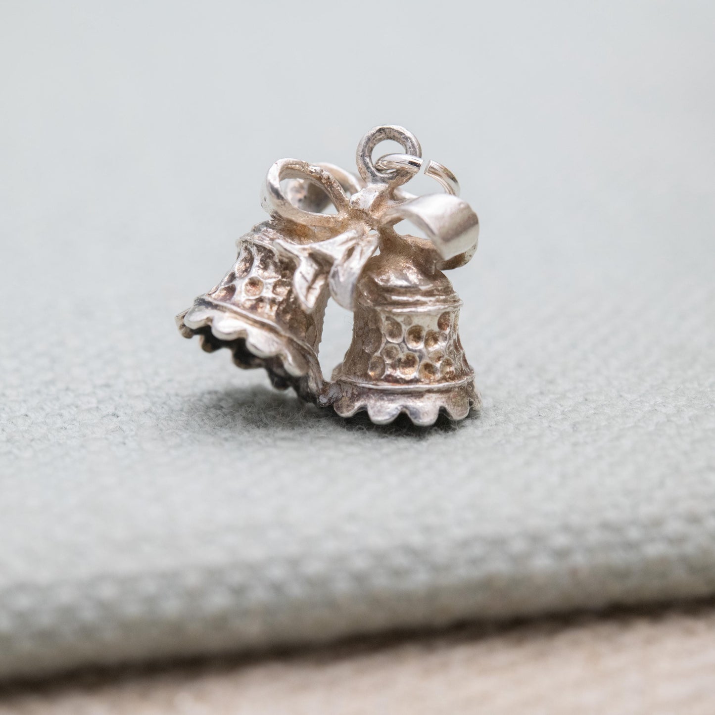 Vintage Sterling Silver Bells Charm Pendant - Wedding Christmas Bell Charm Bracelet | Gift for Charm Bracelet