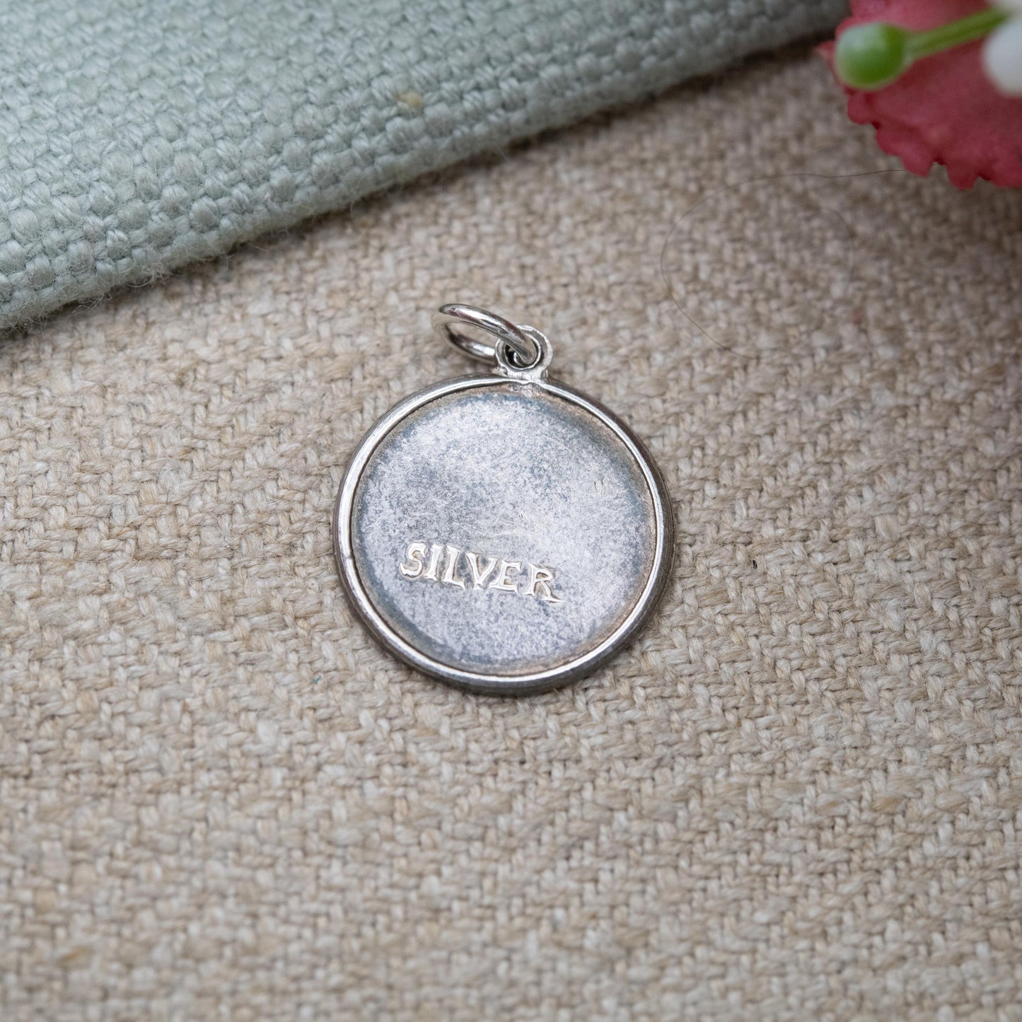 Vintage Sterling Silver St. Christopher Pendant - Embossed Relief | Saint of Travelling | Gift for Charm Bracelet