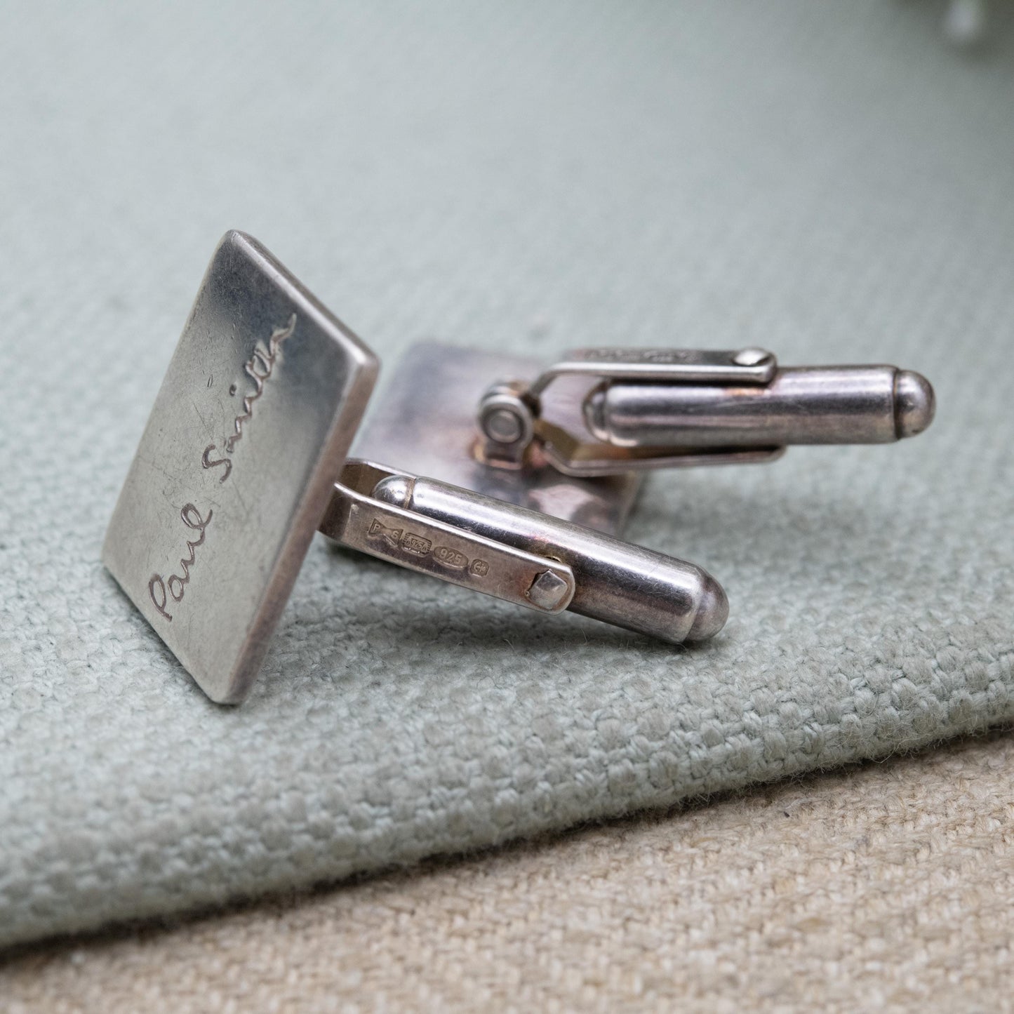 Paul Smith Sterling Silver Cufflinks - Minimal Logo Design | Mens Accessory | Gift for Him