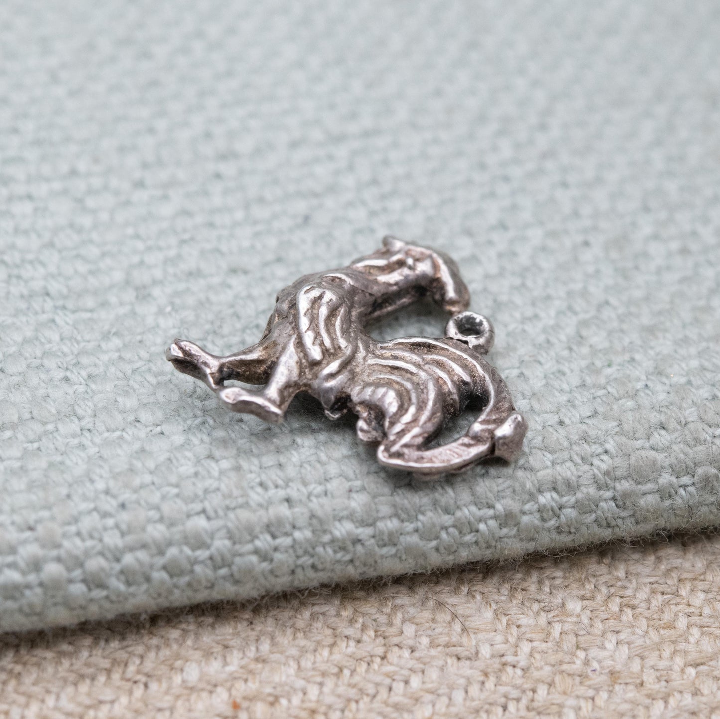Vintage Sterling Silver Cockerel Charm Pendant - Chicken Animal Lover | Gift for Charm Bracelet