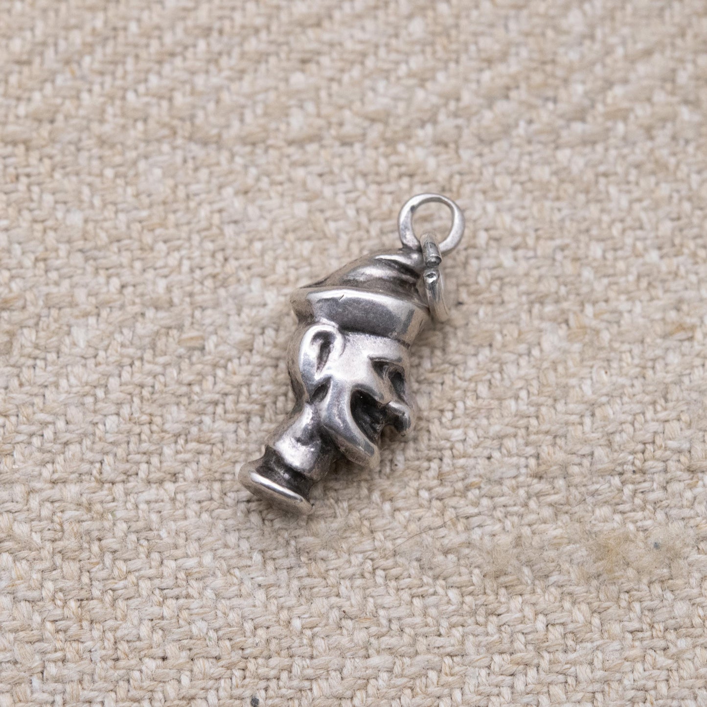 Vintage Sterling Silver Mr Punch Charm Pendant - Punch and Judy | Unusual Silver Jewellery | Gift for Charm Bracelet Necklace
