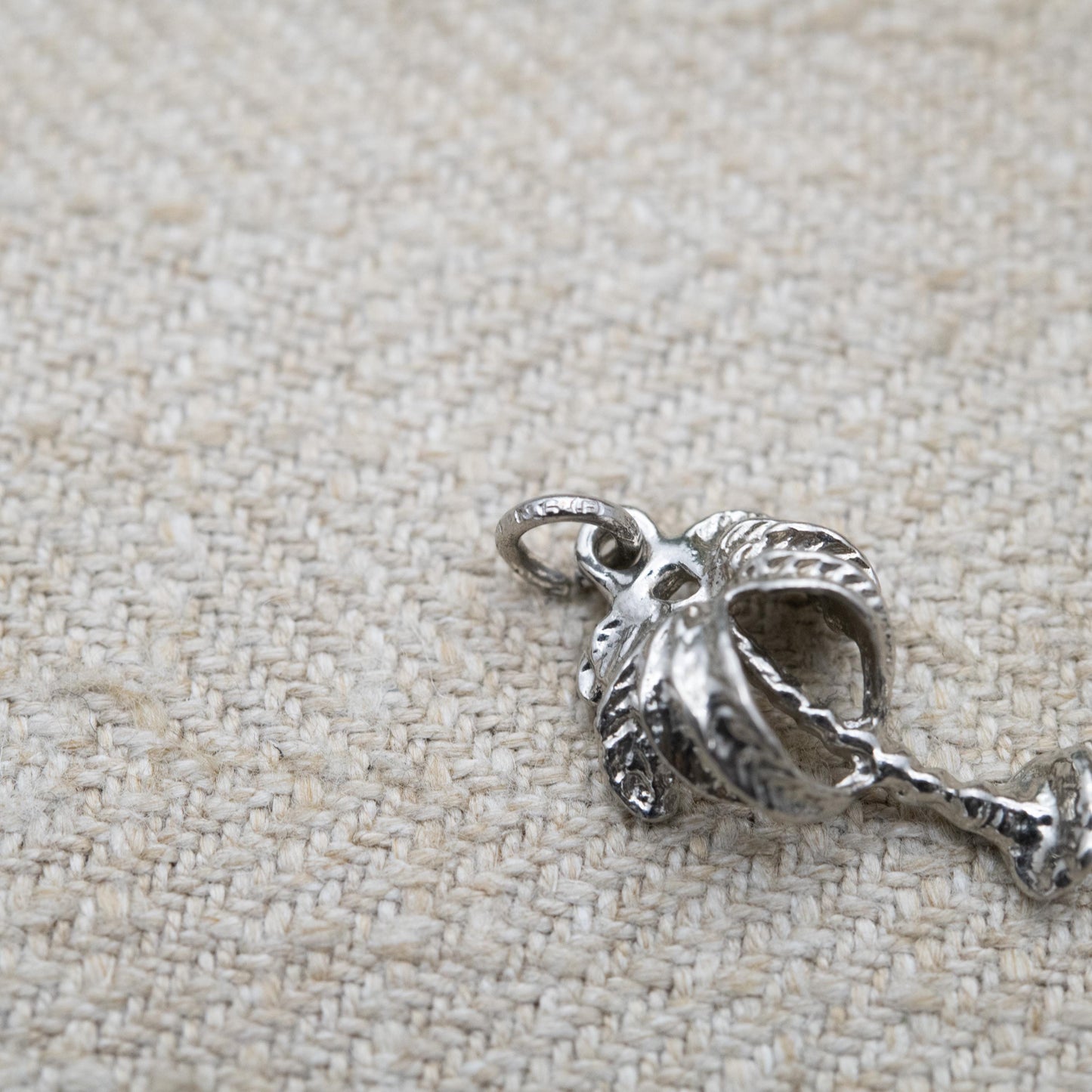 Vintage Silver Palm Tree Charm Pendant - Tropical Travel Charm | Souvenir Gift for Charm Bracelet