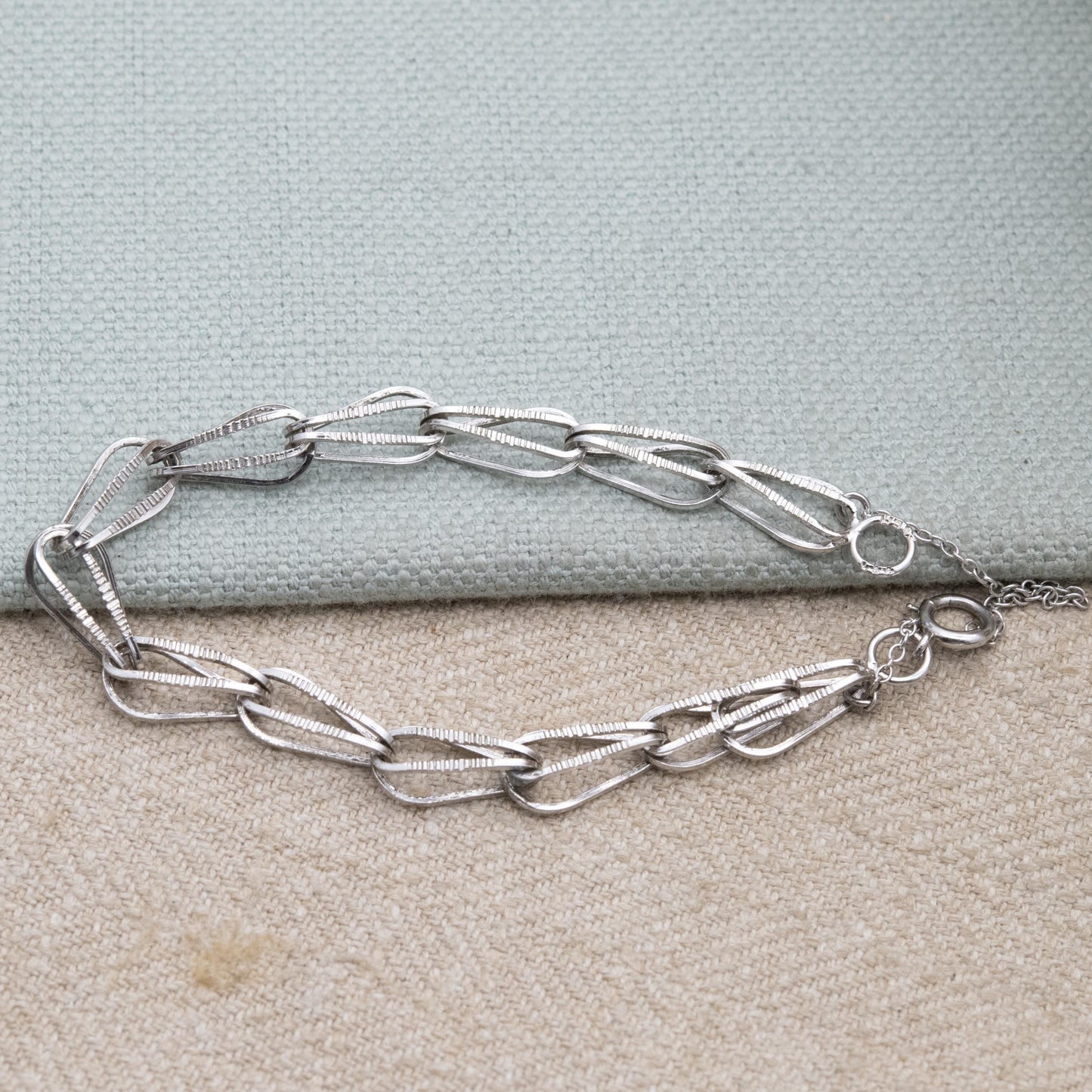 Vintage Sterling Silver Fancy Link Bracelet - Unisex Gift for Him Her