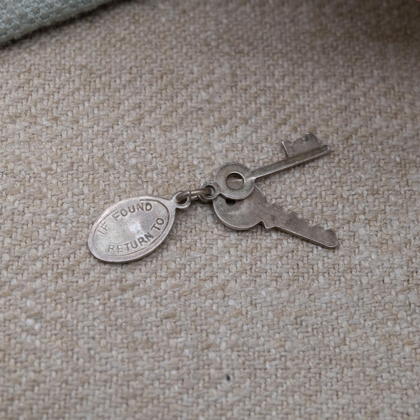 Sterling Silver House Keys Charm Pendant - Collectible | Gift for Charm Bracelet