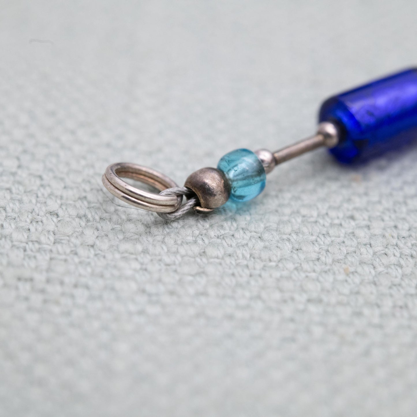 Blue Foiled Glass Bracelet - Small Blue Bracelet | Gift for Him | Gift for Her