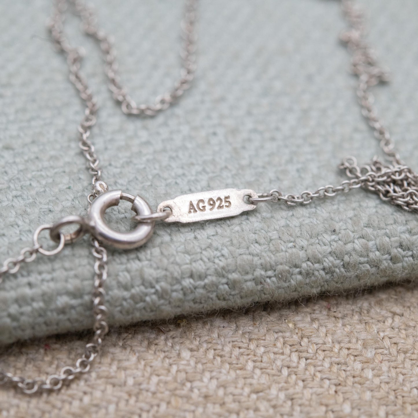 Tiffany & Co Sterling Silver Chain Necklace 16" - Genuine Signed Designer Jewellery Trace Chain for Pendant
