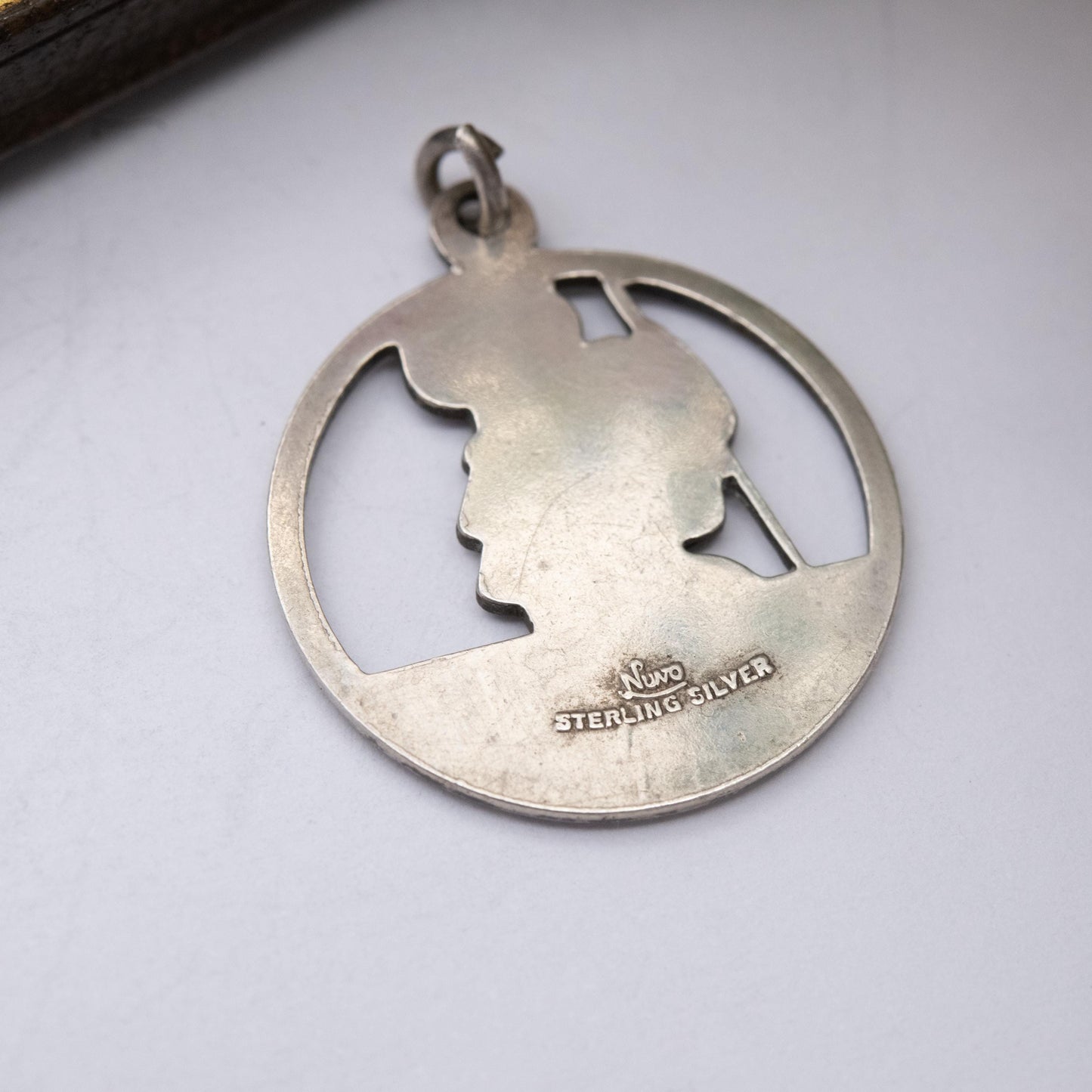 Vintage Nuvo Sterling Silver St. Christopher Charm Pendant - Openwork Design | Patron Saint of Travellers