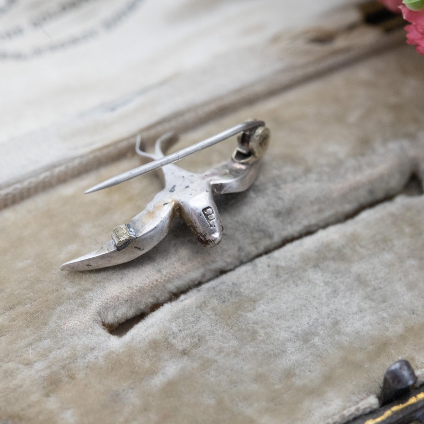 Antique Victorian Silver and Paste Swallow Brooch For RESTORATION