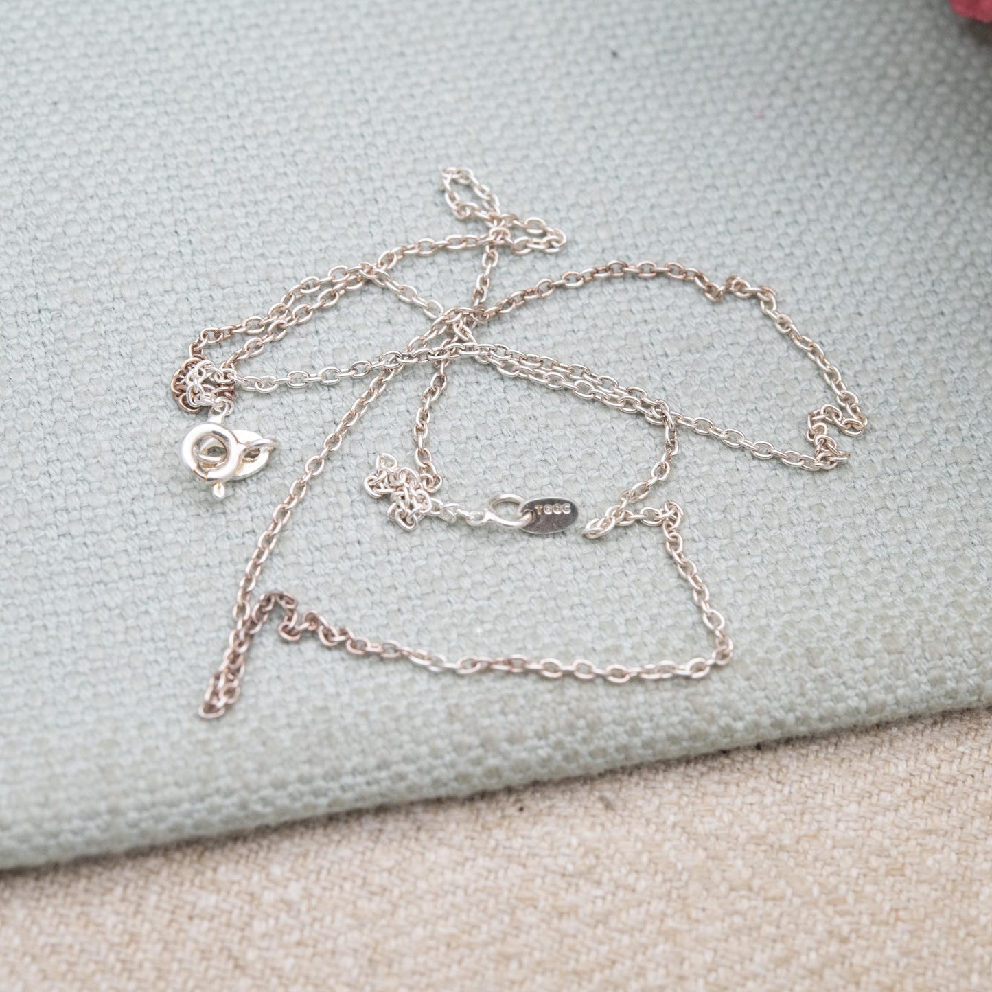 TGGC Sterling Silver Trace Chain Necklace 18"