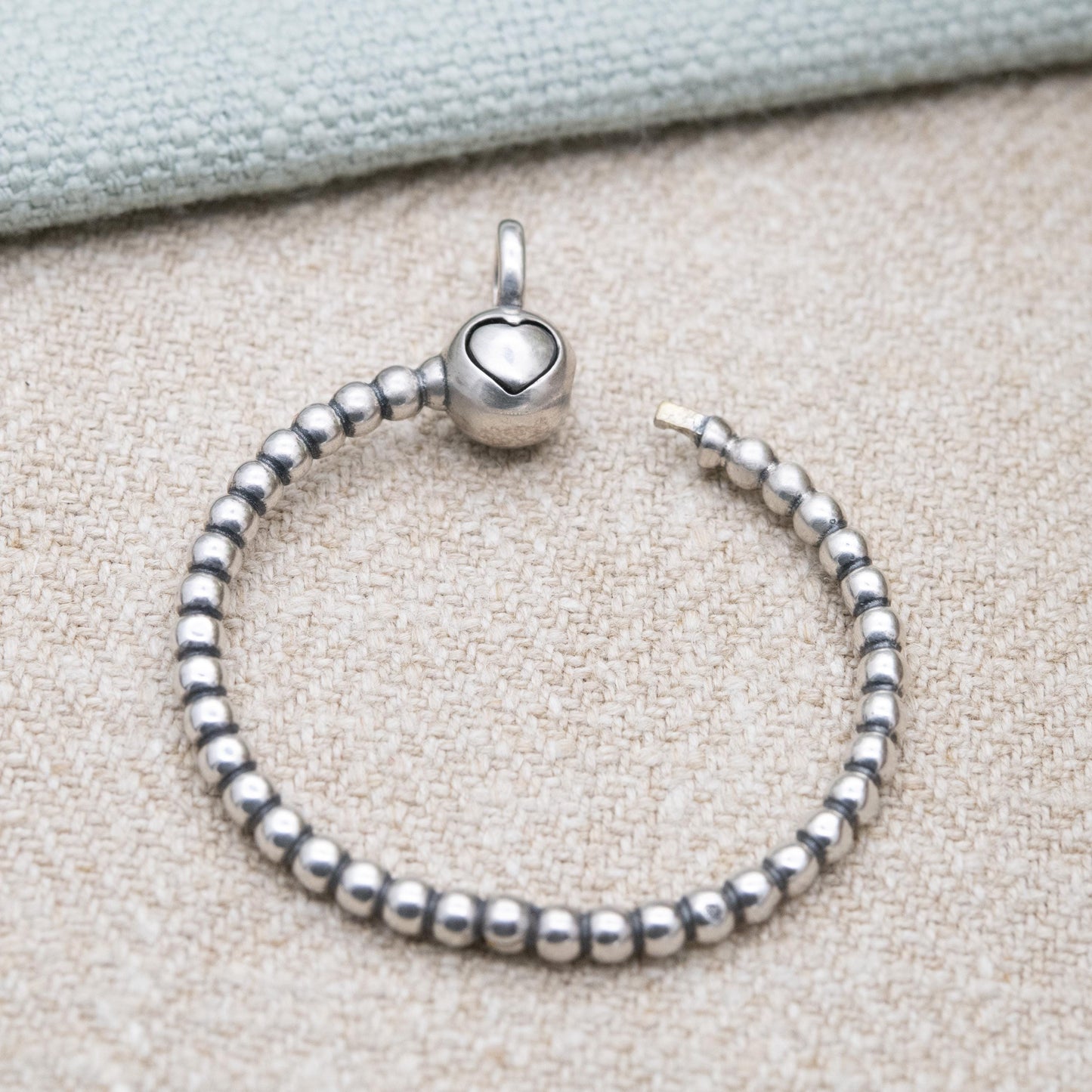Pandora Sterling Silver Hoop Pendant Charm Carrier - Unisex Designer Gift for Necklace Chain