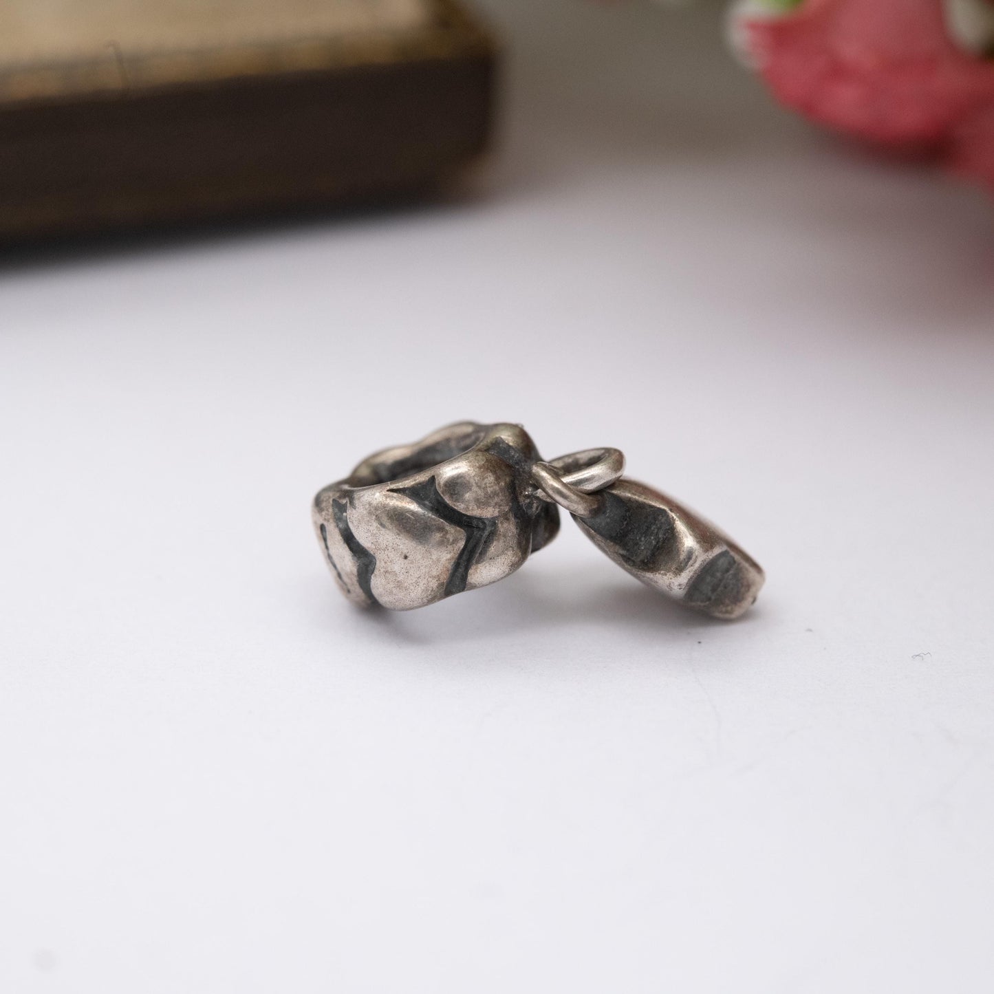 Pandora Sterling Silver Star and Heart Charm Pendant - Designer Gift for Charm Bracelet