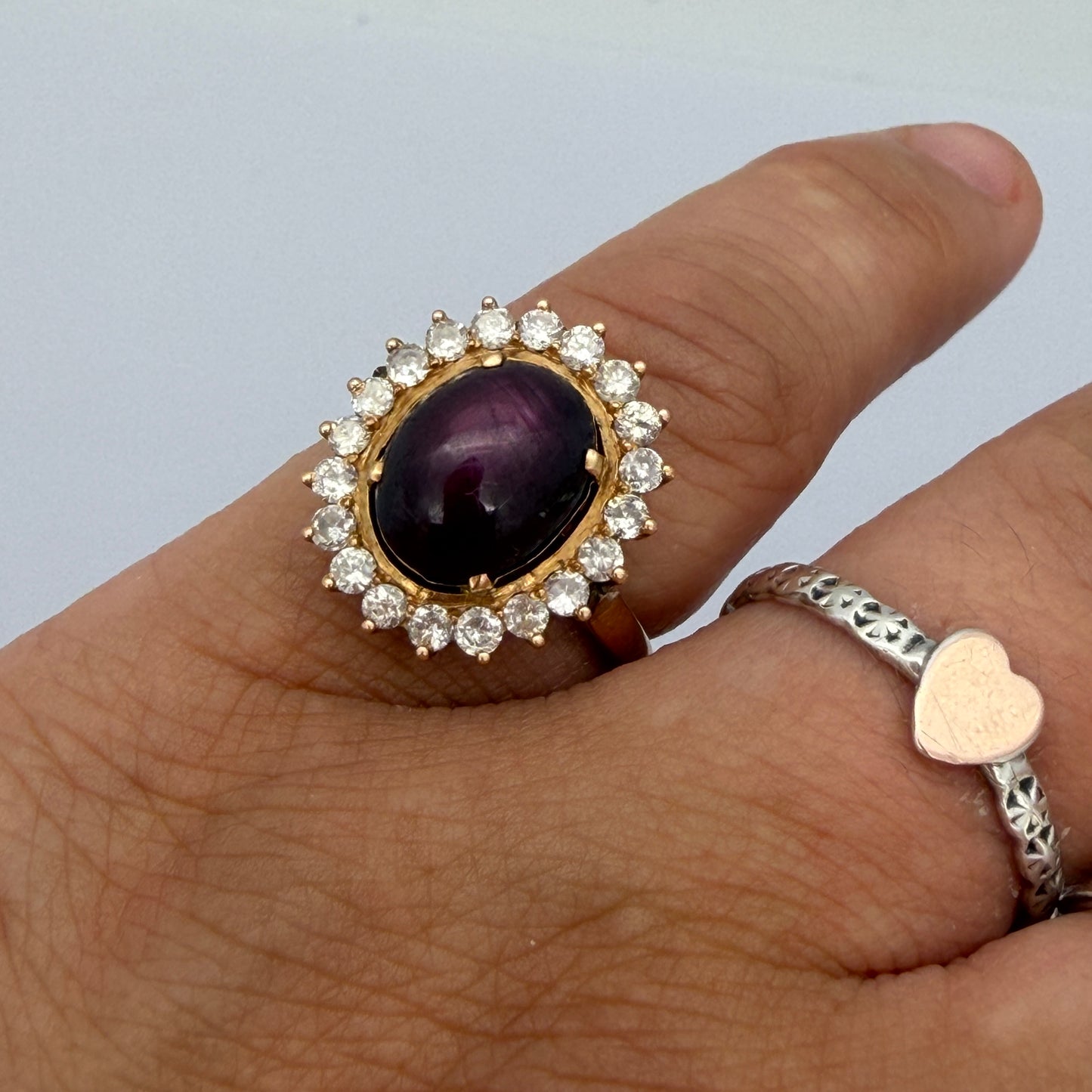 18ct Gold Star Ruby and Diamond Ring