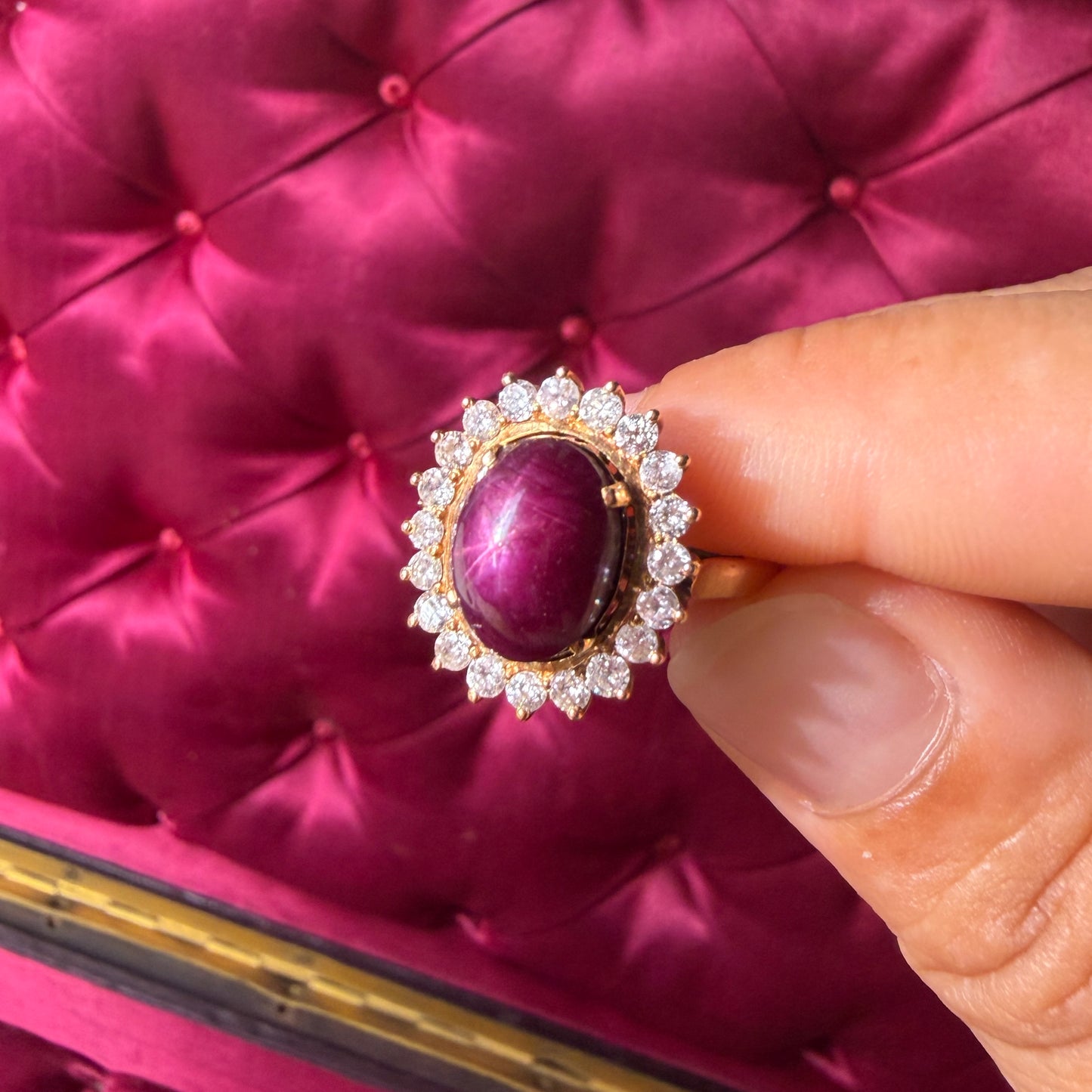 18ct Gold Star Ruby and Diamond Ring