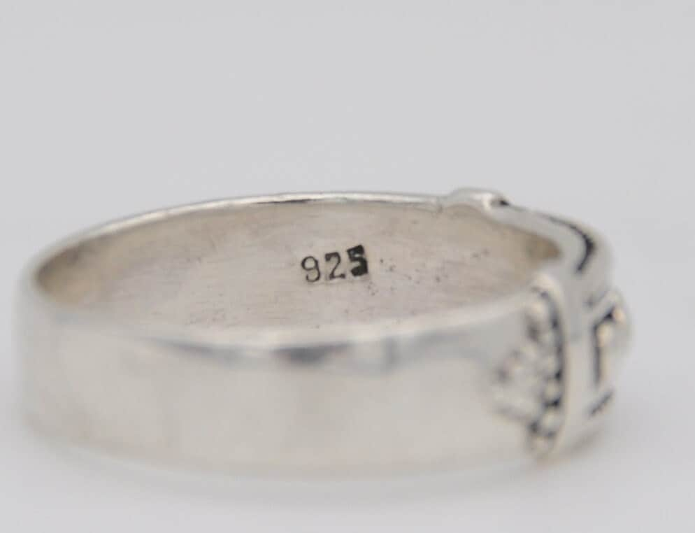 Vintage Silver Granulated Band Ring - 925 / Sterling Silver / Detailed / Brutalist / Modernist / Minimalist / UK Size - T / US Size - 9 3/4