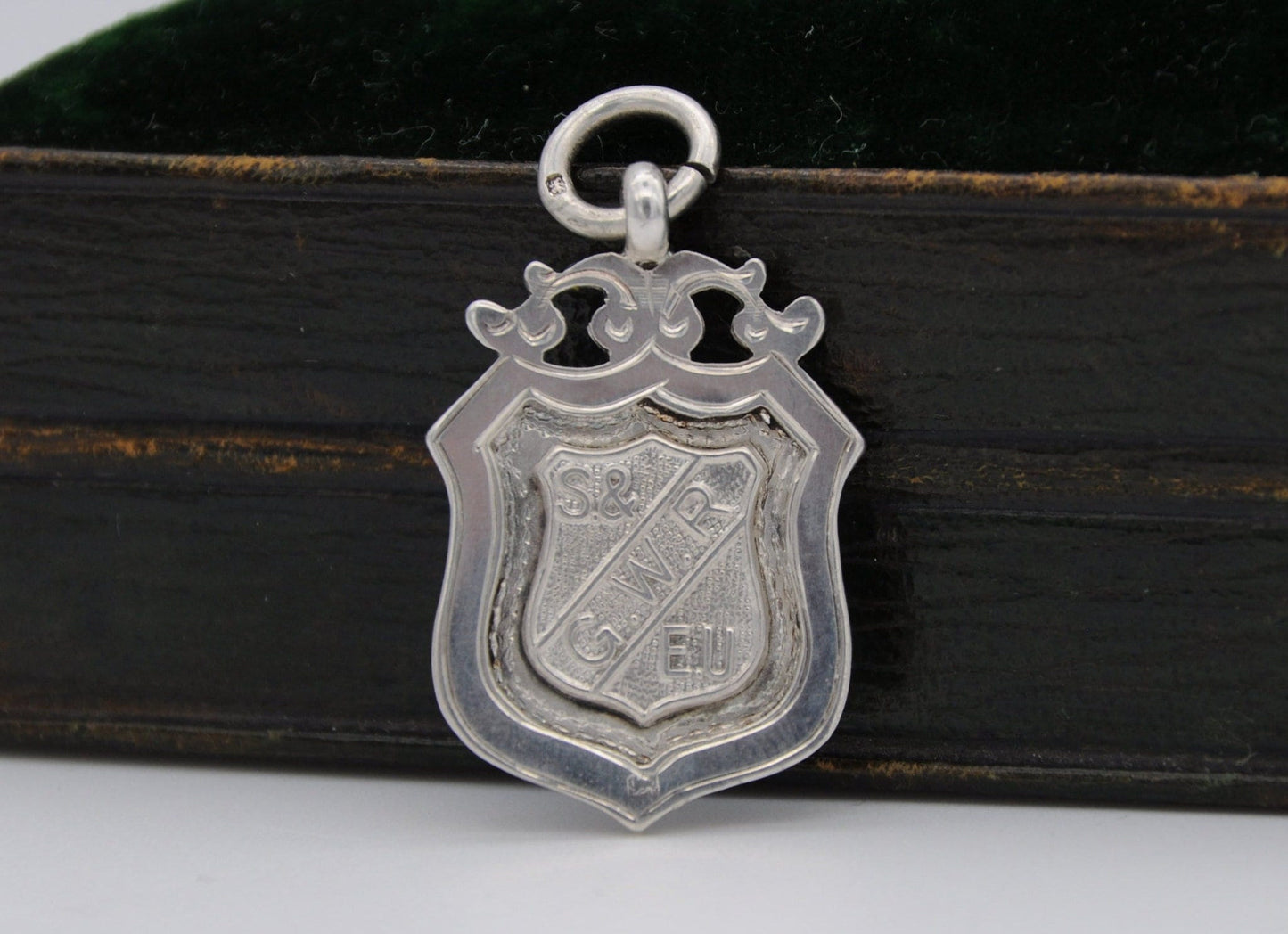 Vintage Sterling Silver Musical Festival Fob - GWR - S & E.U / Silver Shield Fob / Pocket Watch Fob / Medal / 1935 / 1936 / Hallmark