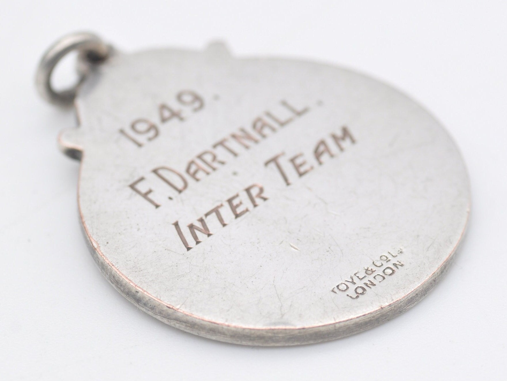 Vintage Silver Plated Swimming Fob - Hackney School Swimming Association / Pocket Watch Fob / Sporting Fob / Detailed / Medal / 1949