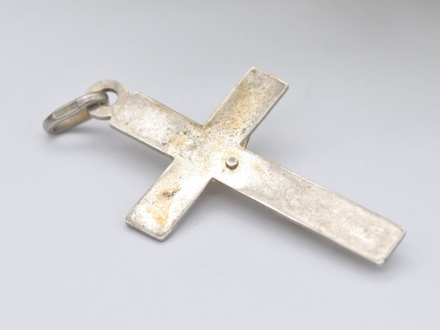 Vintage Silver Tone Jesus on the Cross Pendant