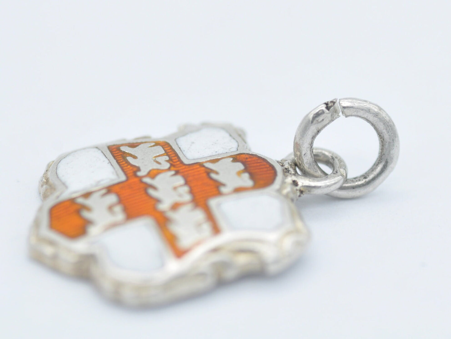 Vintage Sterling Silver York Coat of Arms Enamel Souvenir Shield Charm / Pendant - England / Yorkshire / Tourist / 925 / Charm Bracelet