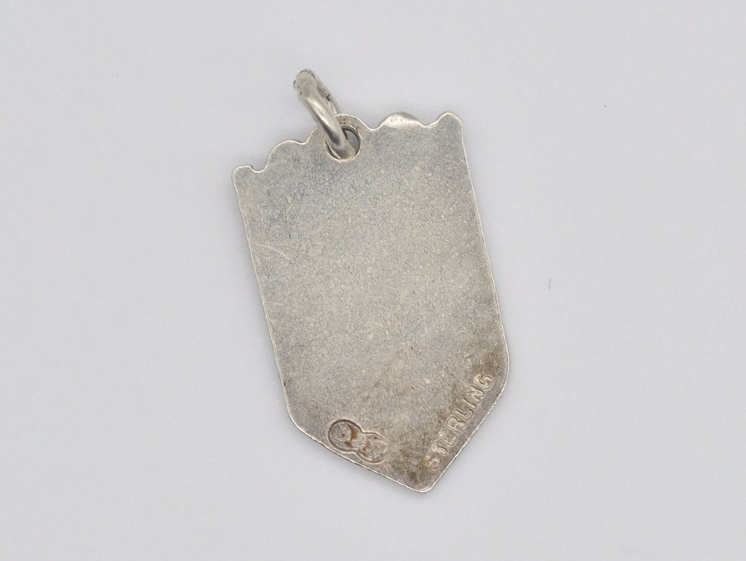 Vintage Sterling Silver Perranporth Enamel Souvenir Shield Charm / Pendant