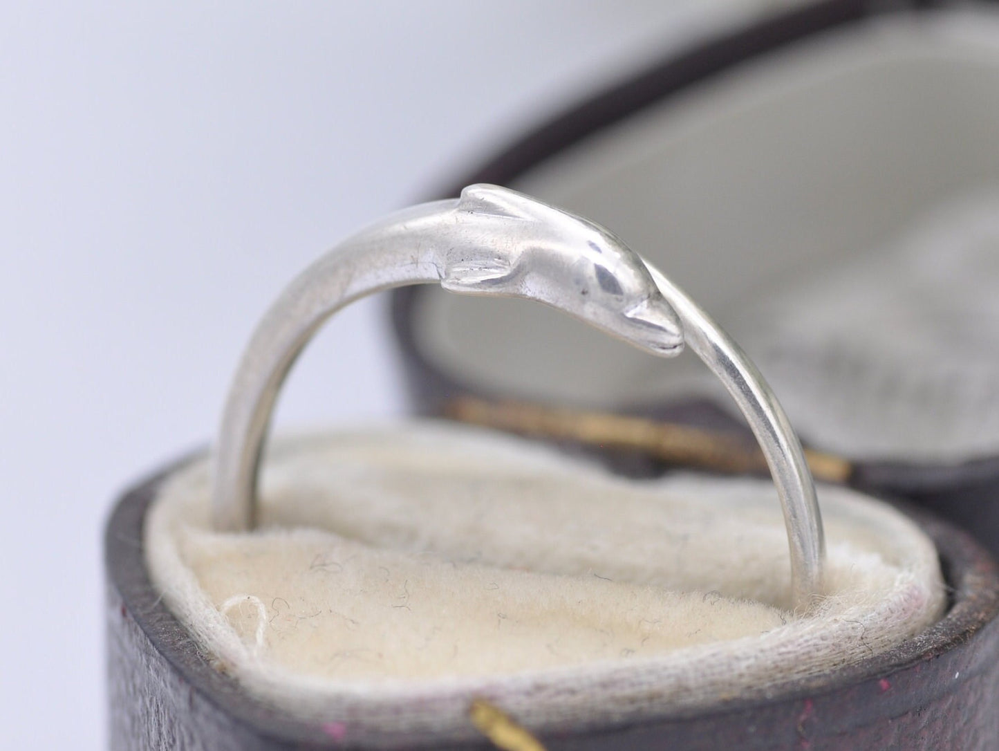 Sterling Silver Dolphin Ring - Animal / Sea / Nature / Hippie / Boho / Gift / UK Size - Q 1/2 / US Size - 8 1/4