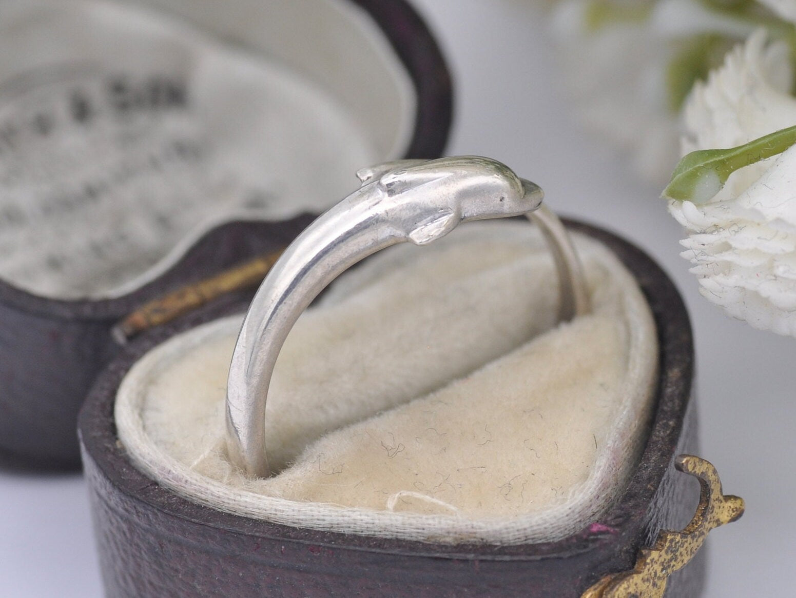 Sterling Silver Dolphin Ring - Animal / Sea / Nature / Hippie / Boho / Gift / UK Size - Q 1/2 / US Size - 8 1/4