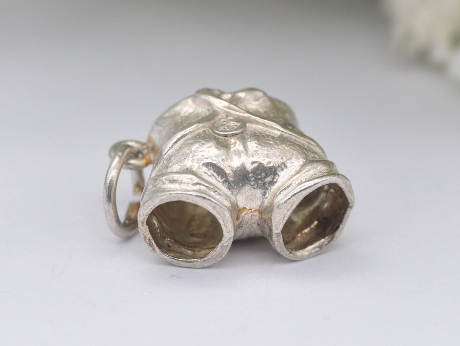Vintage Silver Lederhosen Charm / Pendant - Shorts / German / Trousers / Germany / 800 / Charm Bracelet