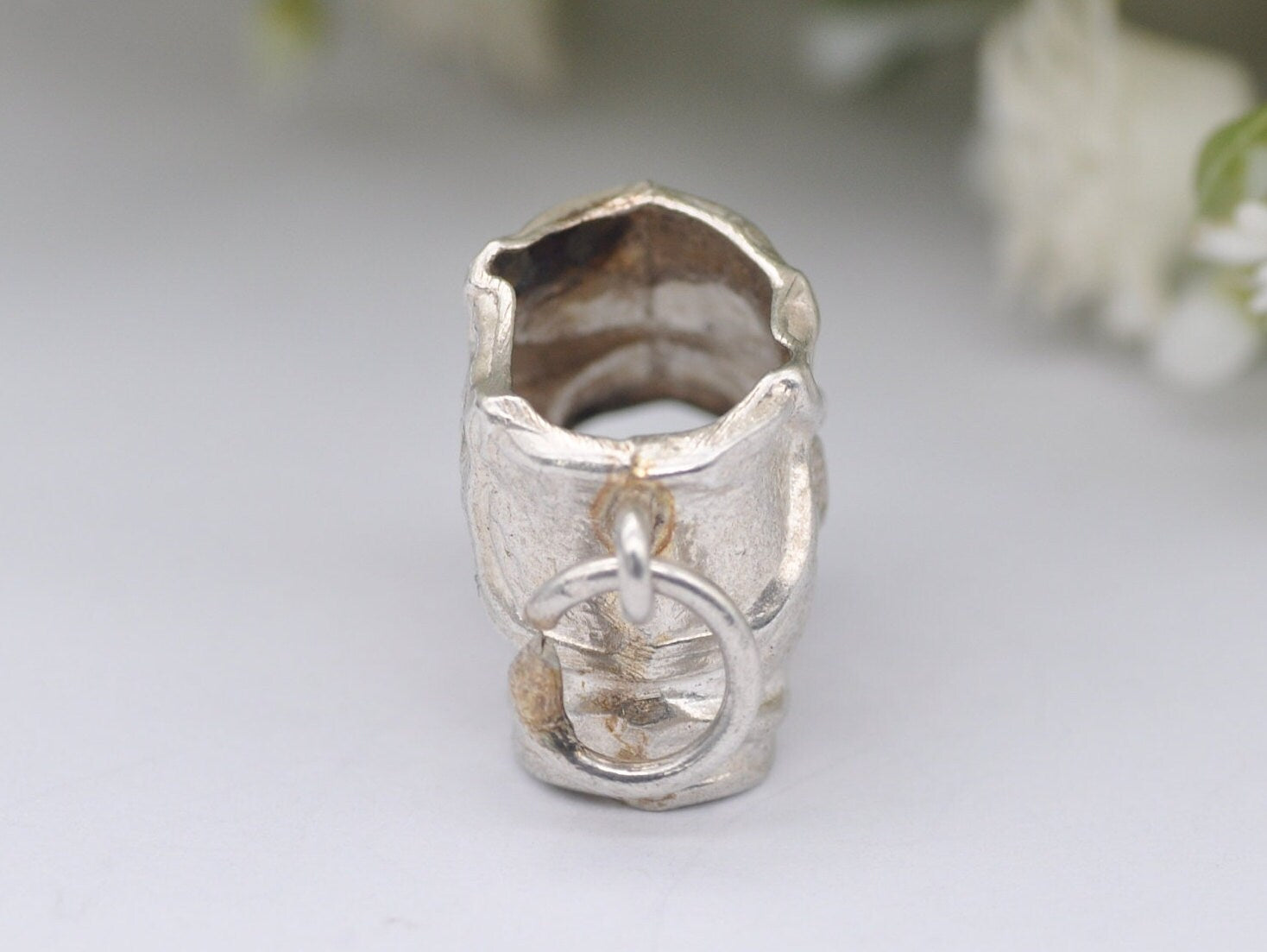 Vintage Silver Lederhosen Charm / Pendant - Shorts / German / Trousers / Germany / 800 / Charm Bracelet