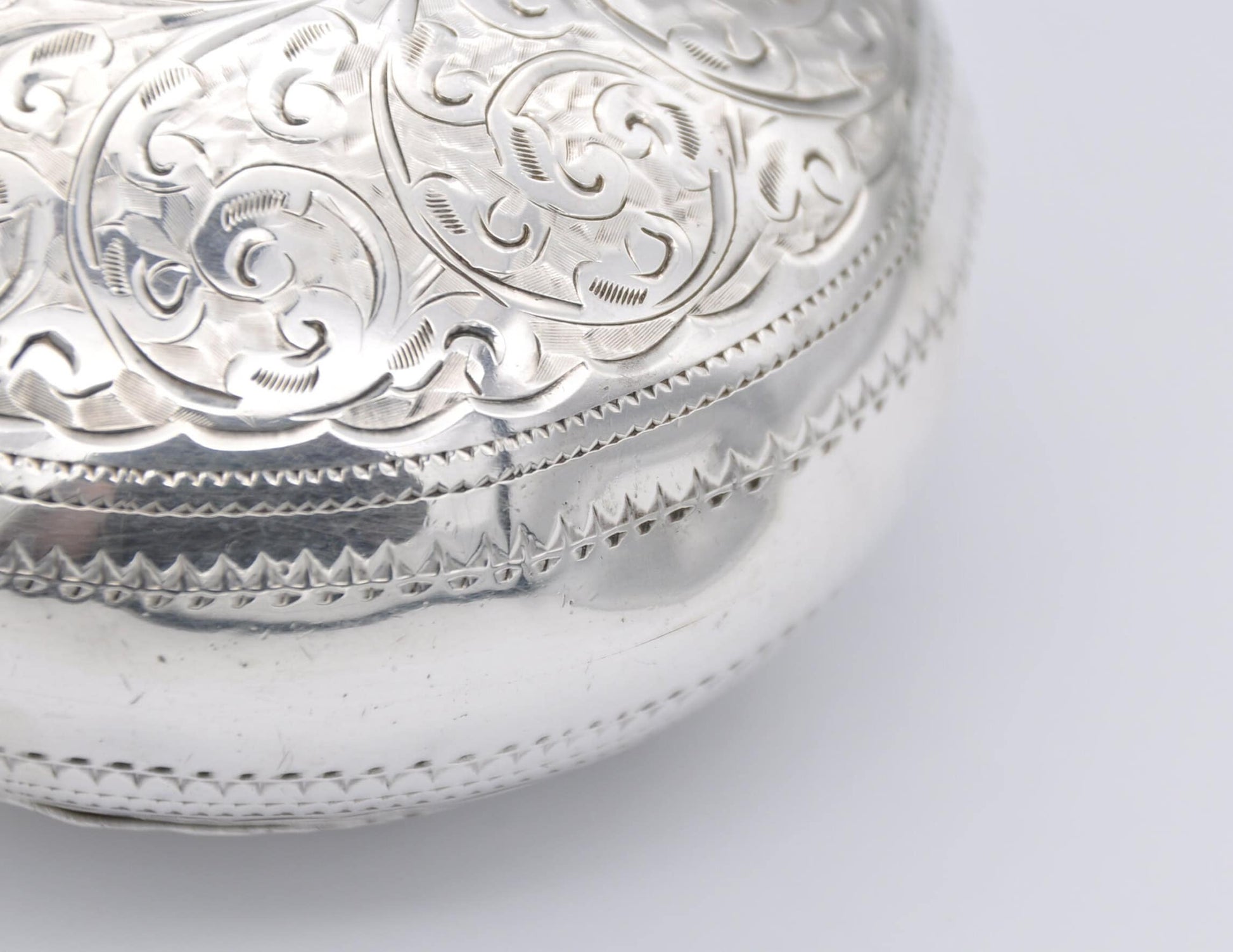 Antique Victorian Sterling Silver Trinket Box
