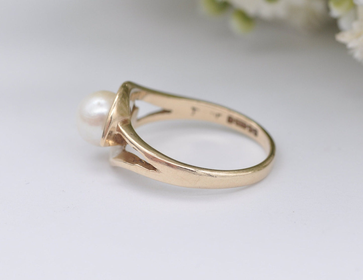 Vintage 9ct Gold and Pearl Cocktail Ring