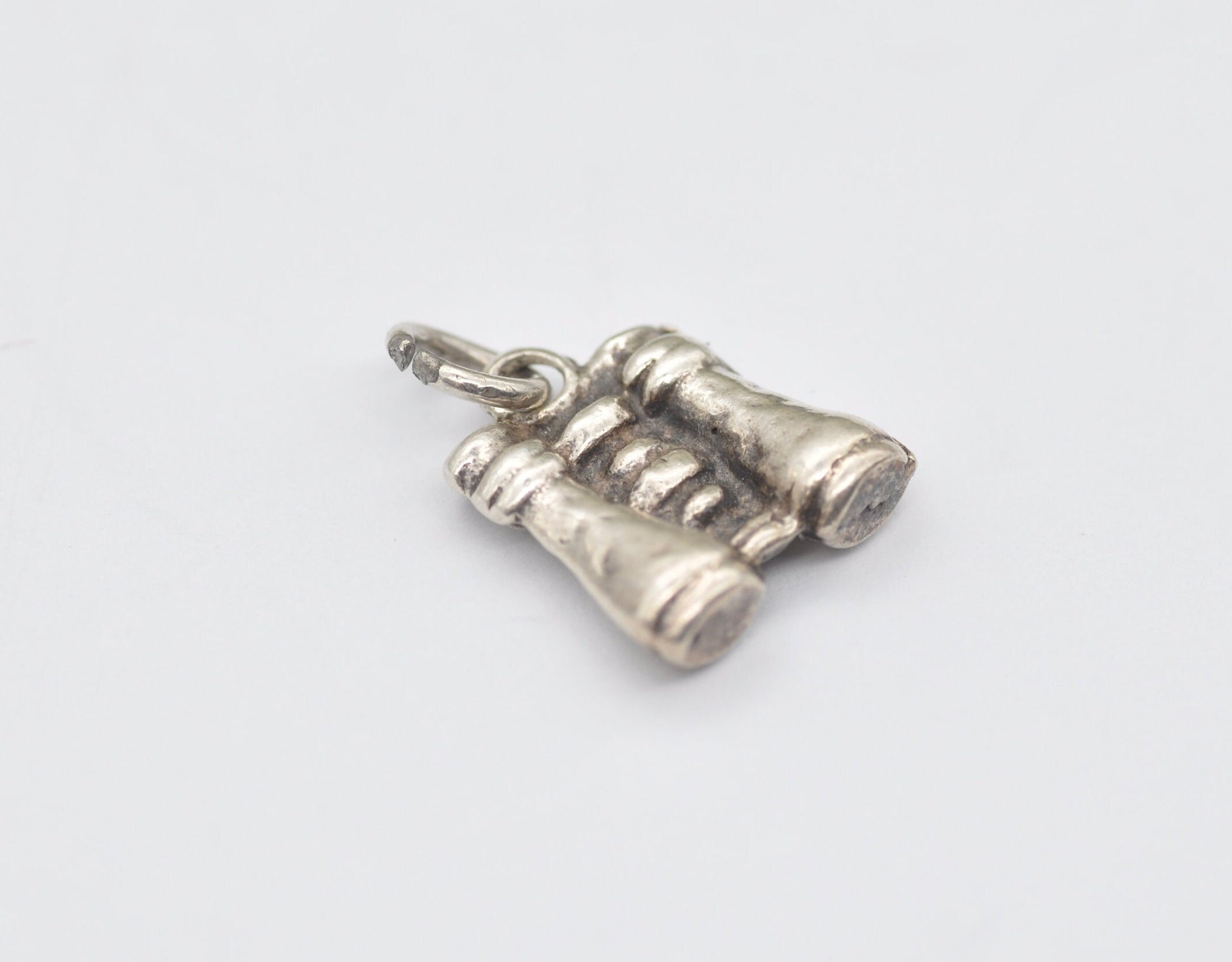 Vintage Sterling Silver Binoculars Charm / Pendant - Bird Watching / Nature Lover / Military / Interesting / Charm Bracelet