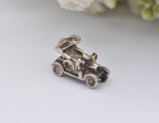 Vintage Sterling Silver Nuvo Classic Car Charm / Pendant