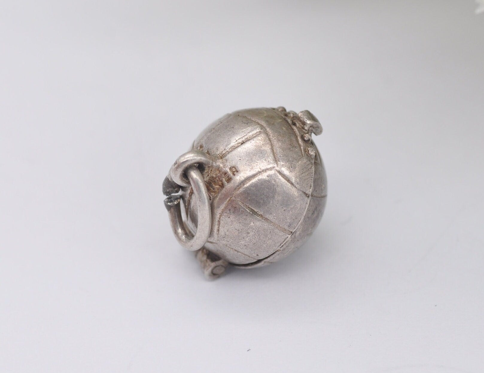 Vintage Sterling Silver Opening NUVO Football Charm / Pendant