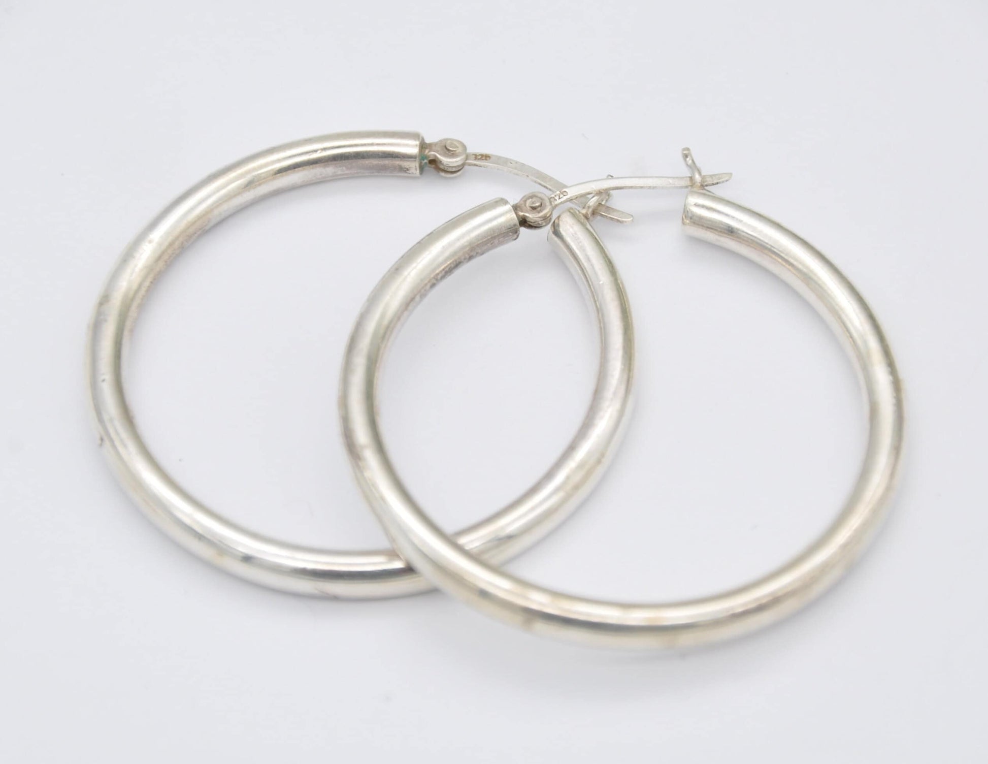 Vintage Sterling Silver Hoop Earrings