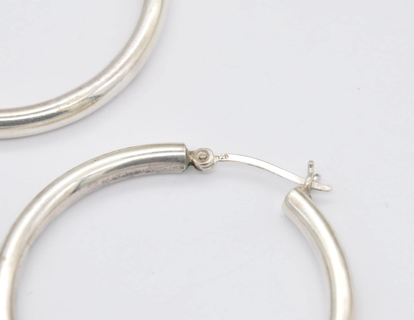 Vintage Sterling Silver Hoop Earrings