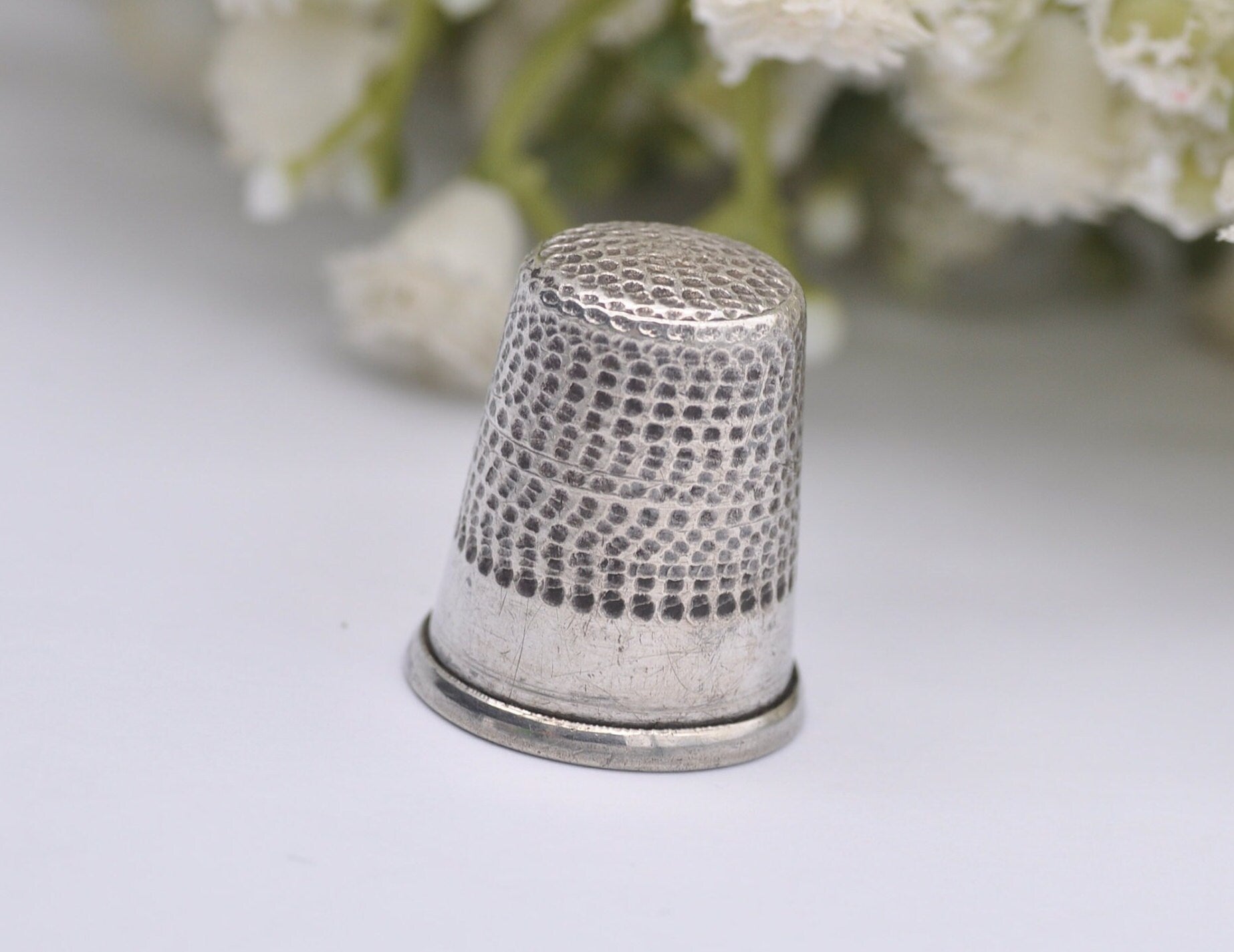 Vintage Sterling Silver Thimble - Sewing | Accessory | Crafts | Detailed | Patterned | Silverware | Collectable | Collection