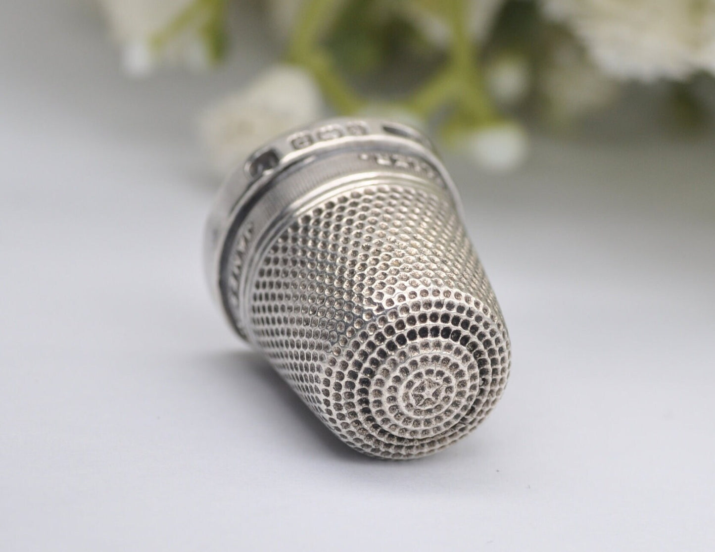 Vintage James Walker Thimble - Birmingham | The London Jeweller | Sterling Silver | 17 | 1928