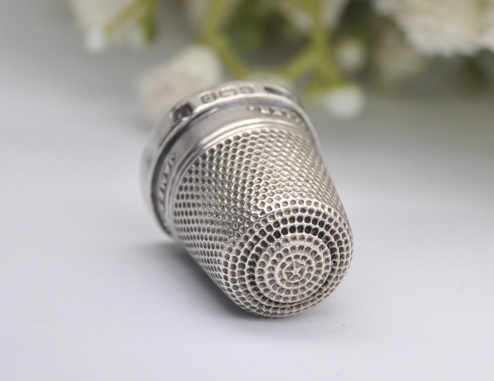 Vintage James Walker Thimble - Birmingham | The London Jeweller | Sterling Silver | 17 | 1928