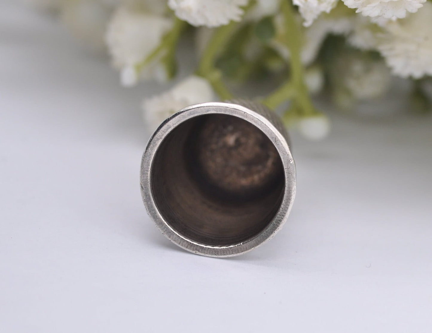 Antique James Swann and Son Thimble - JS&S | 1926 | Sewing | Birmingham | Detailed | Silverware | Collection